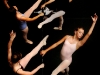 Kelly Hilliker, 14, of Linden (lower right) dances with  Angela Daugherty,13, of Texas, (left) Tegan Rich, 13, of Florida (upper right) and Cristina Murphy, 14 of Georgia (upper right) during a Joffery Midwest Workshop technique class Saturday morning at The Whiting in the Flint Cultural Center.