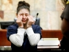 April Juarez, 23, wipes away tears while apologizing to the family of Tifanee Crews on Monday, August 30 at the Kent County Courthouse during her sentence for accidentally hitting and killing Crews outside Tap House Bar with her 1998 Cadillac during a drunken fight on March 5. Juarez was sentenced to 20-50 years in prison for second-degree murder.