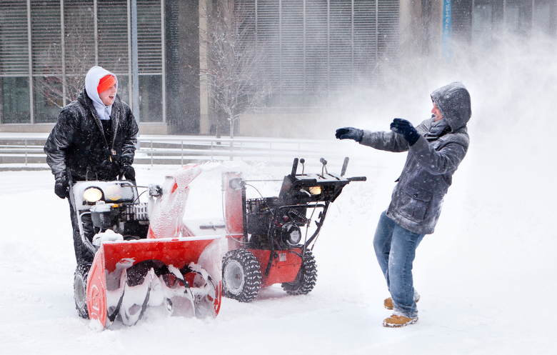 Snowy Monday morning in Grand Rapids